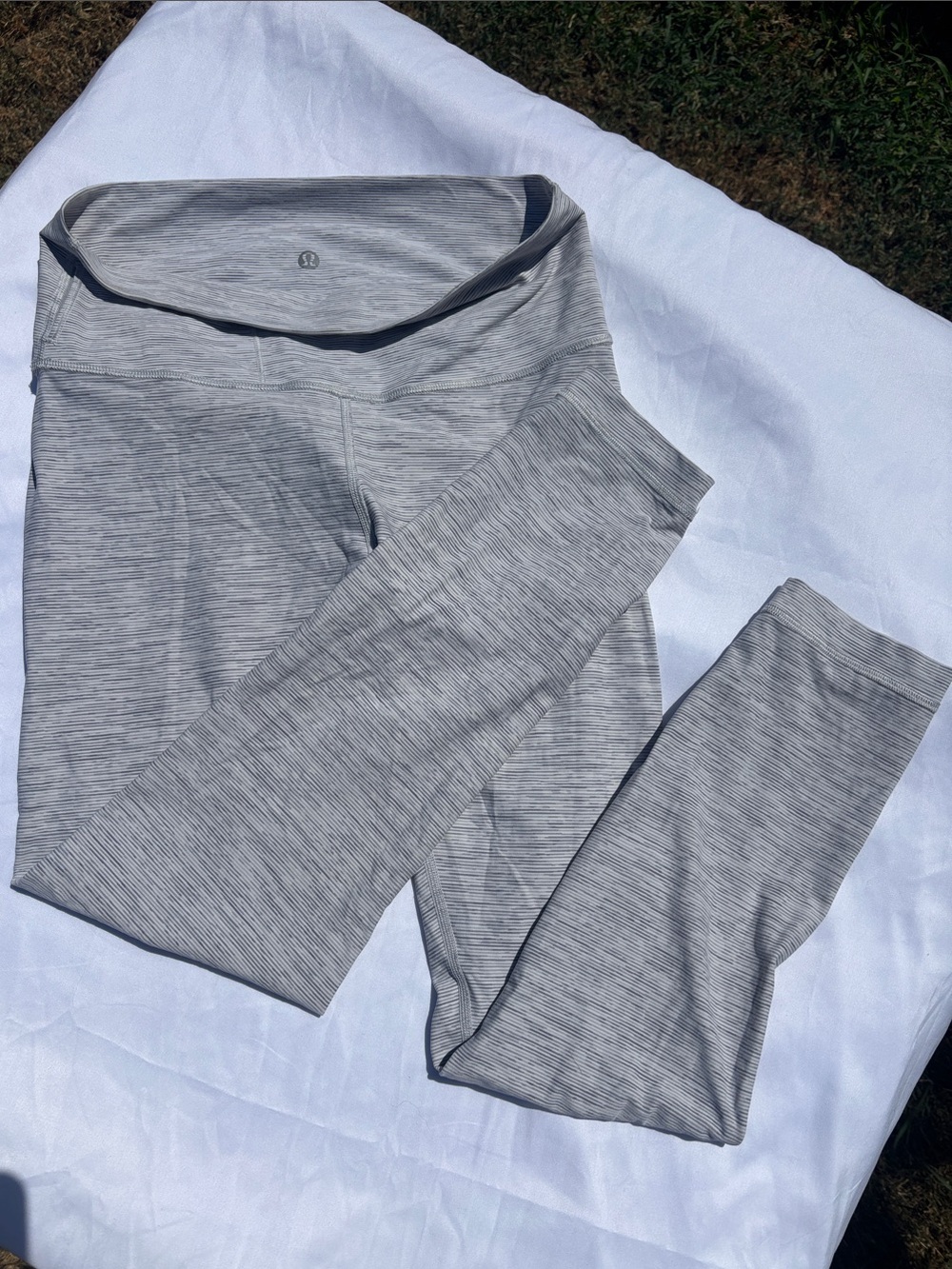 lululemon athletica Light Gray Heathered High-Rise Leggings